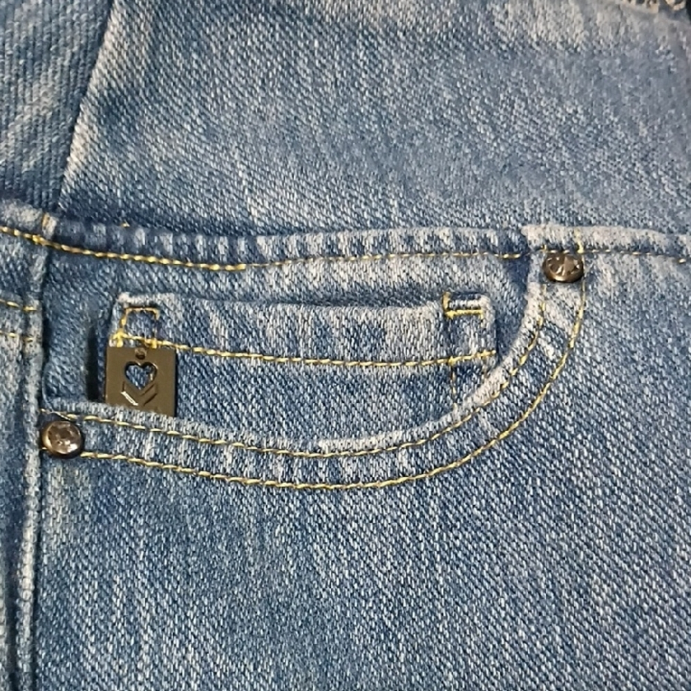 Belle Kim Gravel Light Blue Ankle Jeans Women Size 4P - Picture 7 of 12